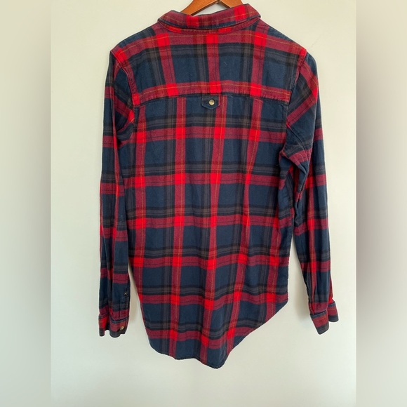 Vans Teens Navy and Red Plaid Button Down Shirt size XL - Picture 5 of 5